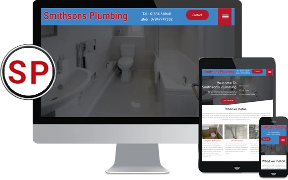 Smithsons Plumbing website, plumbers in Rainham, Medway, Kent, designed by Simply Digital